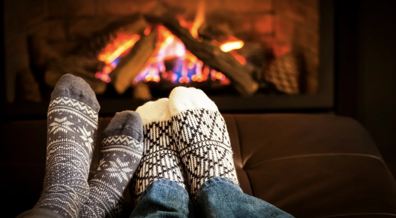 Cozy fireplace